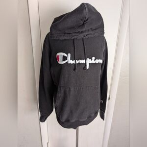 Champion‎ Logo Hoodie Black mens sz M